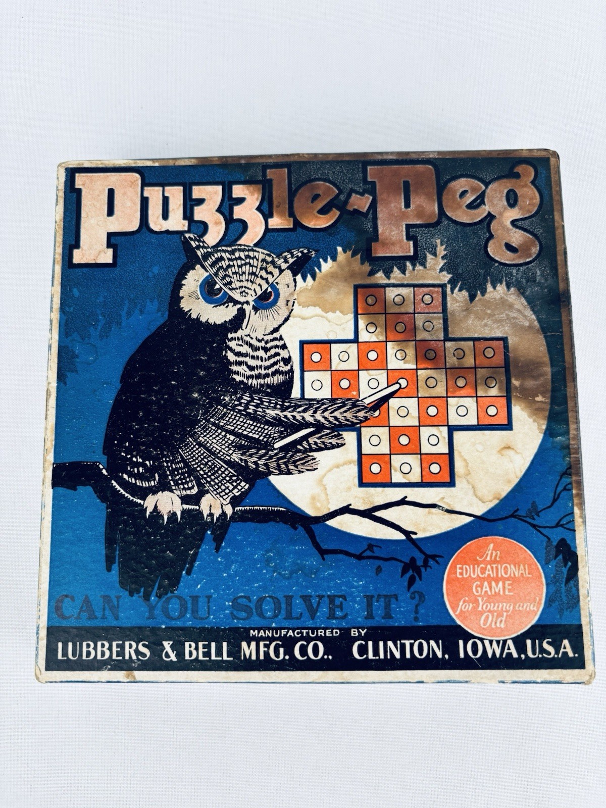 Vintage 1929 Puzzle Peg Game with Instructions – Lubbers & Bell Mfg Co