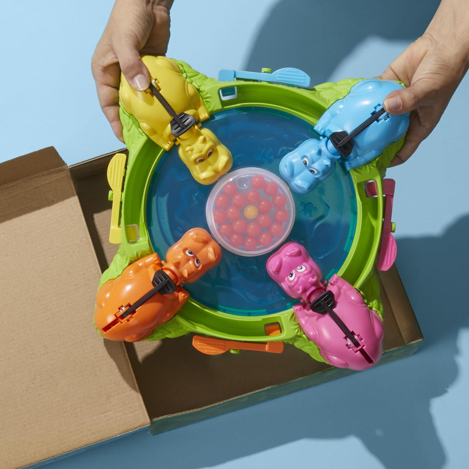 Hungry Hungry Hippos Game for Preschoolers | Instant Marble Relaunch, Easy Set-U