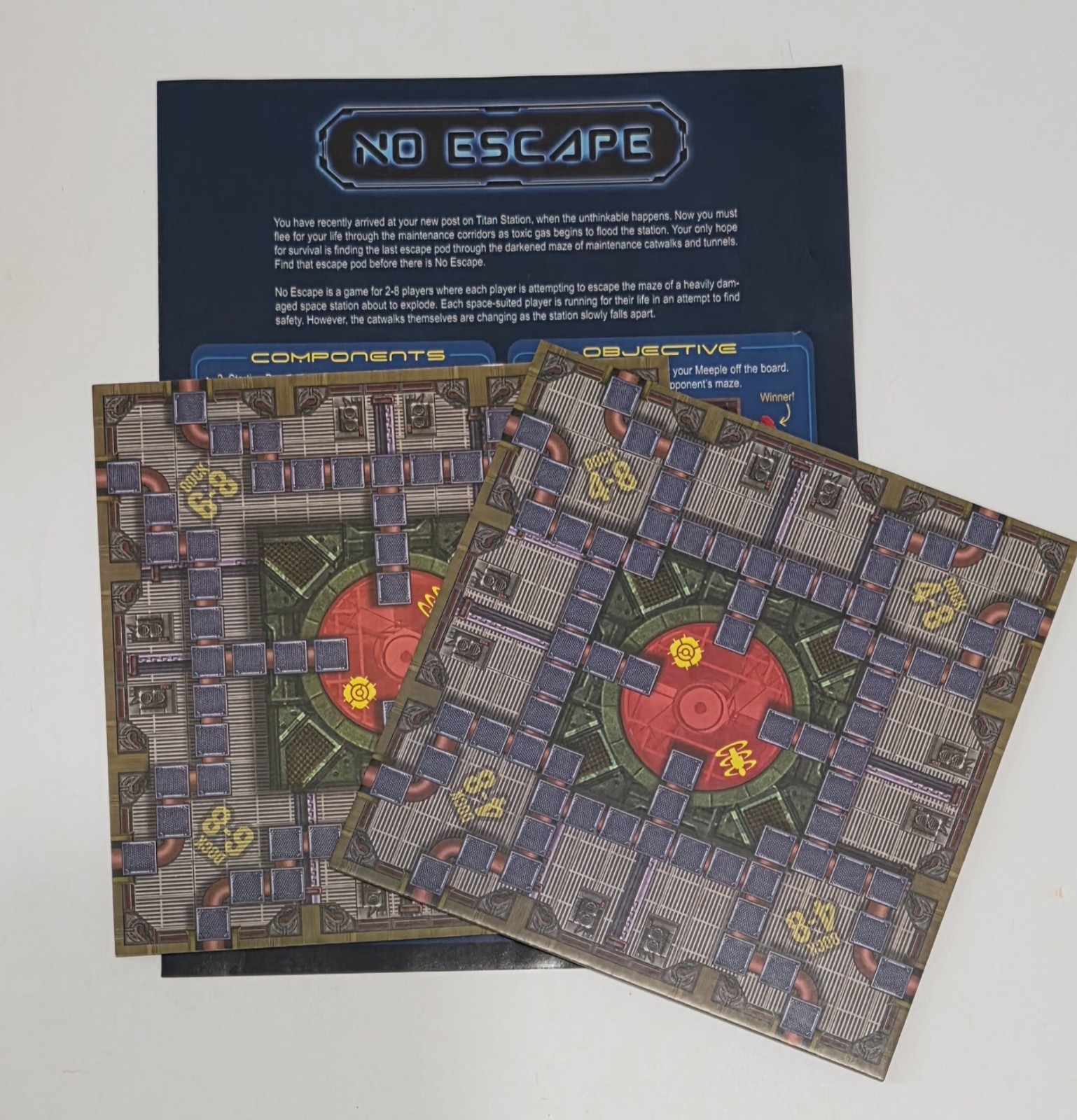 OOMM Games No Escape Board Game Maze-Building Dice Family 2-8 Players Ages 8+
