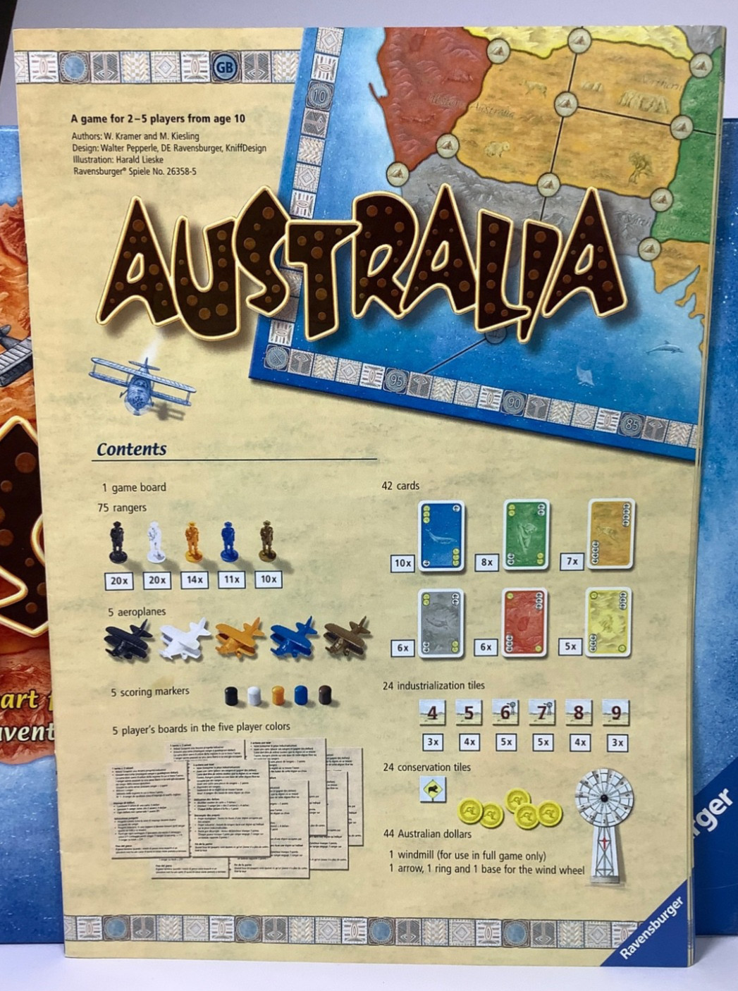 AUSTRALIA Board Game Kramer Kiesling Ravensburger 2005
