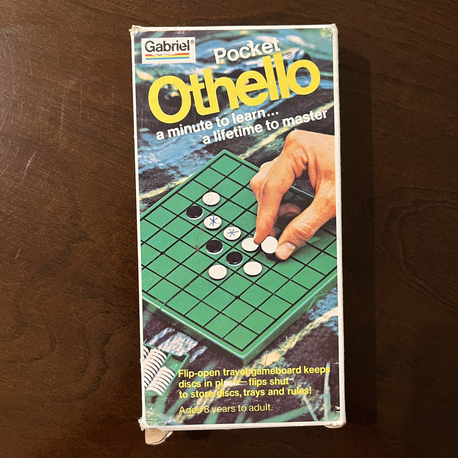 Vintage 1977 GABRIEL Pocket Othello Board Game – 100% COMPLETE + extra buttons