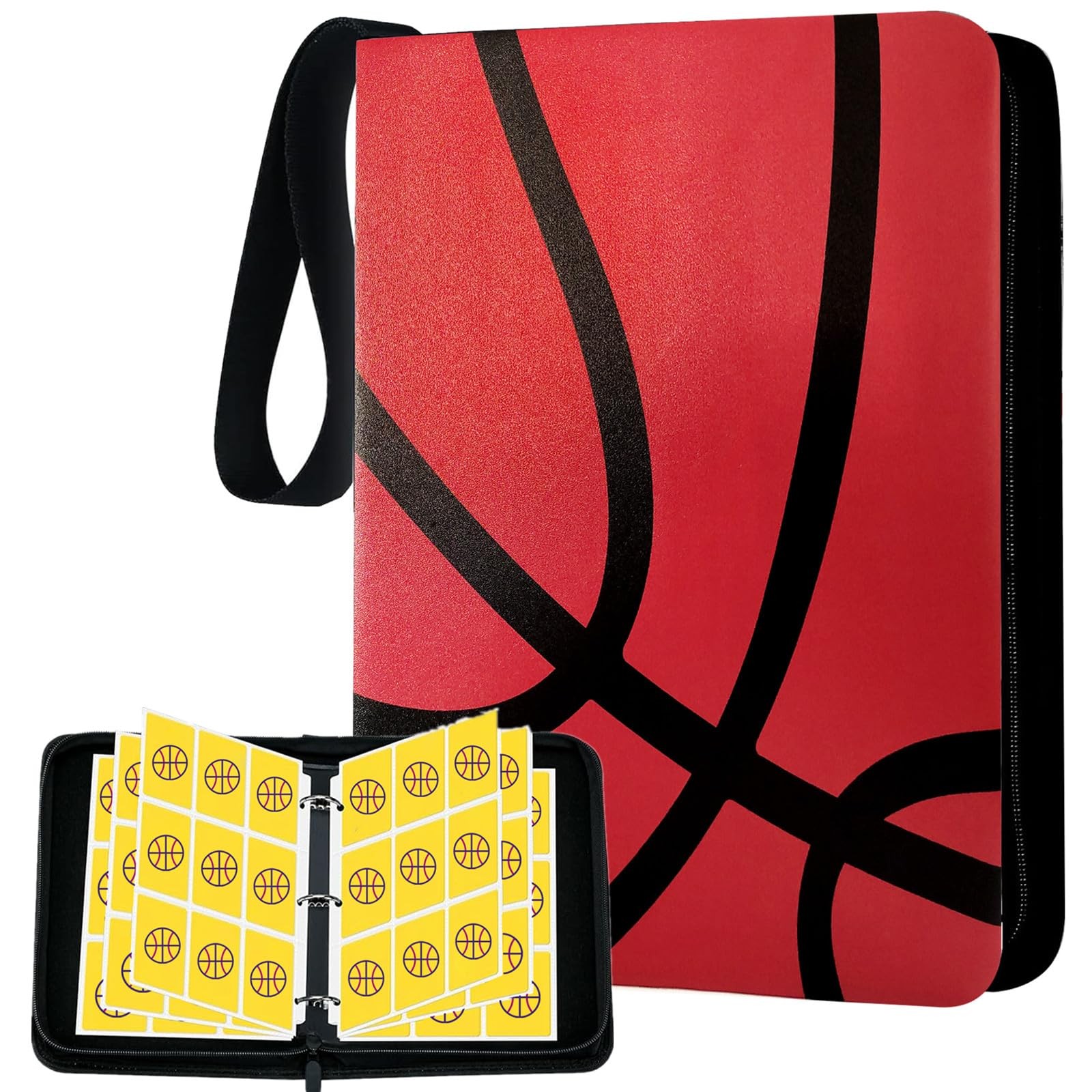 Trading Card Binder 1080 Pocket with Zipper, 13 x 10 x 1.7 inches, Basketball