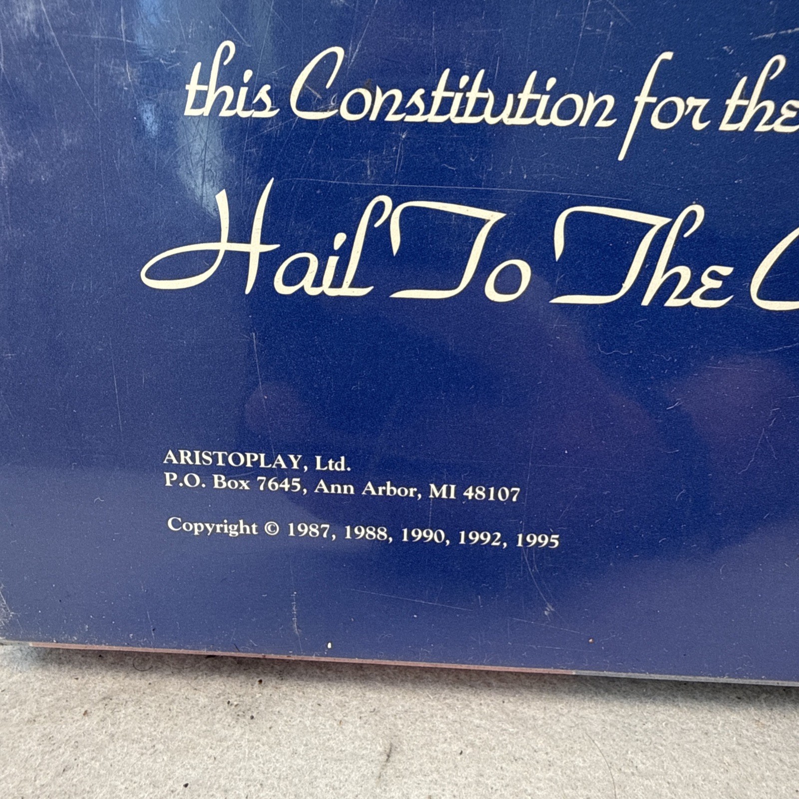 Hail To The Chief Presidential Election Board Game Factory Sealed Aristoplay