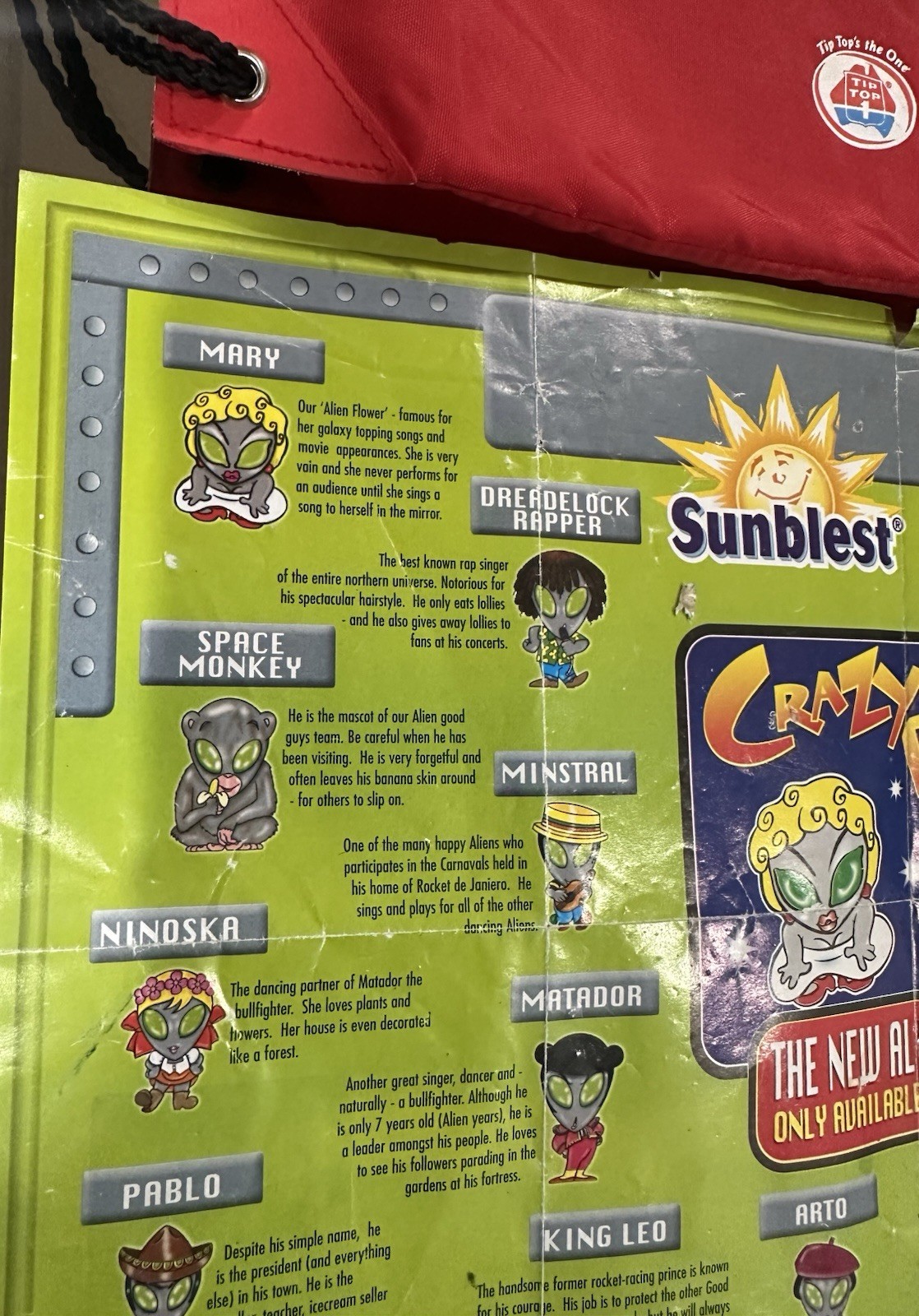 Gogo’s Crazy Bones Sunblest Aliens Ice Cream Australia 2001 K-Zone Tip Top Bundle
