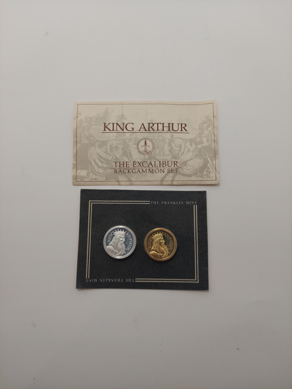 King Arthur Vintage Franklin Mint Excalibur Backgammon Set 1986 Limited Edition