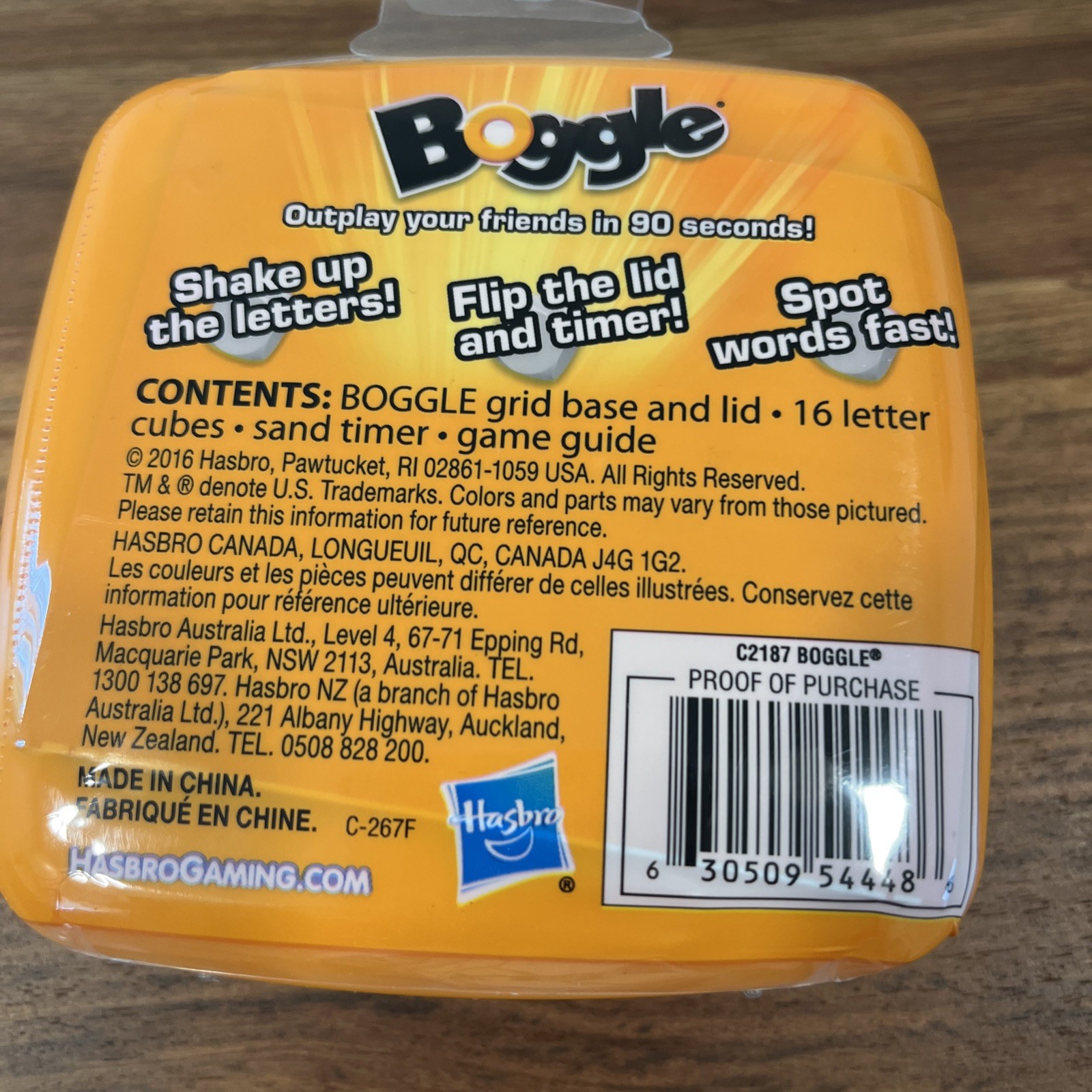 Hasbro Gaming Boggle Game. New