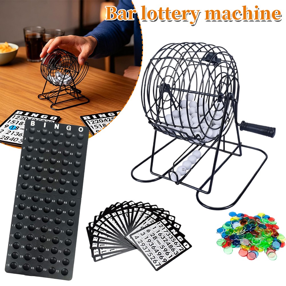 Deluxe Bingo Game Set w/Metal Bingo Cage Perfect for the Whole Family FriendsANY