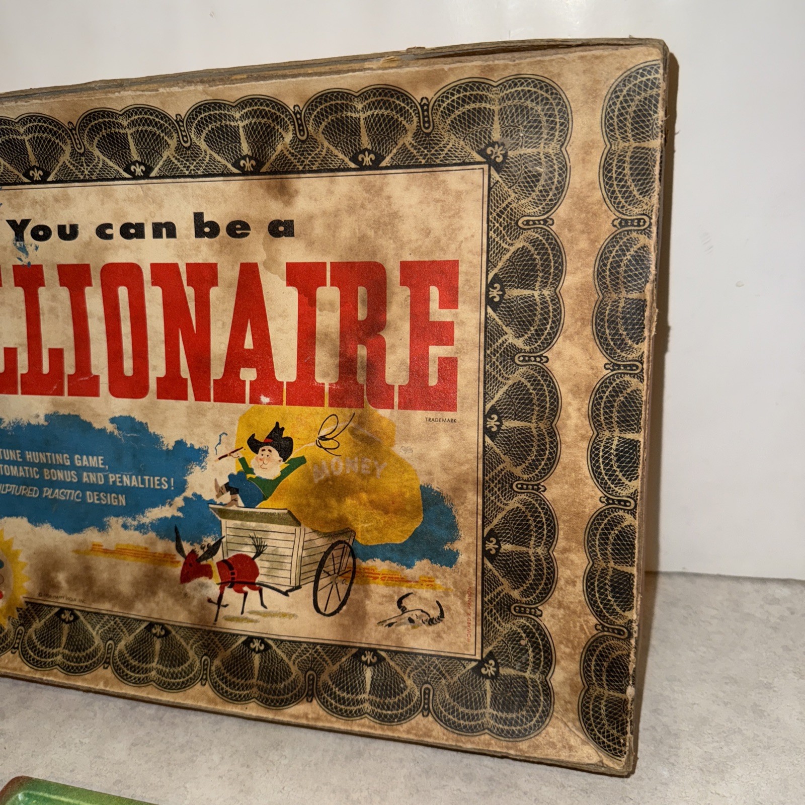 Vtg 1956 You Can Be A Billionaire Board Game 2-4 Players Happy Hour 9-100 Ages