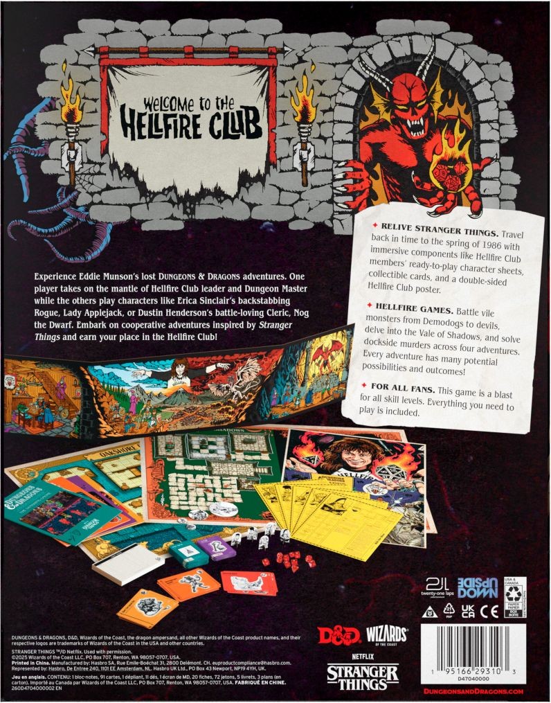 Dungeons & Dragons Stranger Things: Welcome to the Hellfire Club Adventure Game