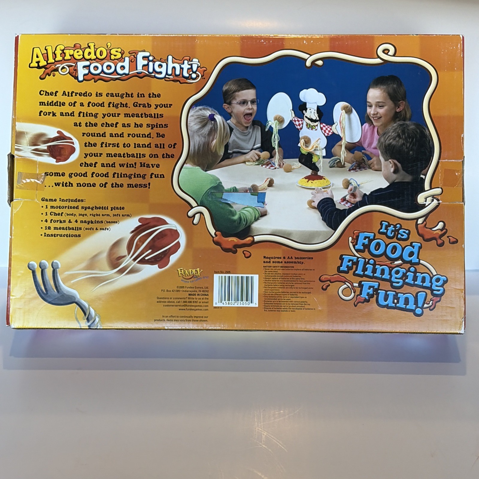 Alfredo’s Food Fight Game Fundex 2005 Vintage Board Game Electronic Incomplete