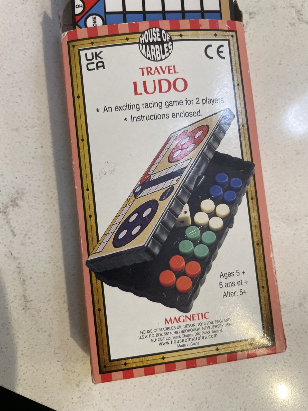 House of Marbles Ludo Magnetic Travel Game, Classic Family Board Game Mini