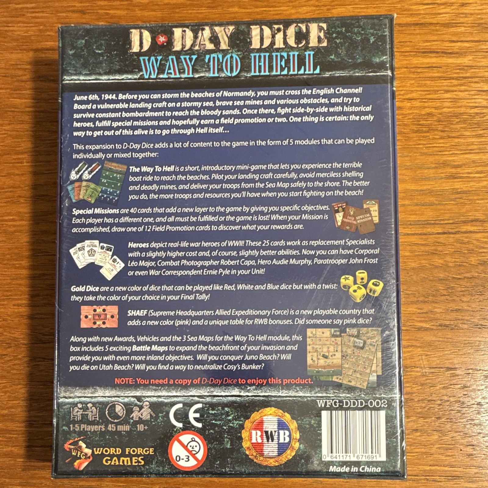 Word Forge Games D-Day Dice Way to Hell Expansion Pack WFG-DDD-002