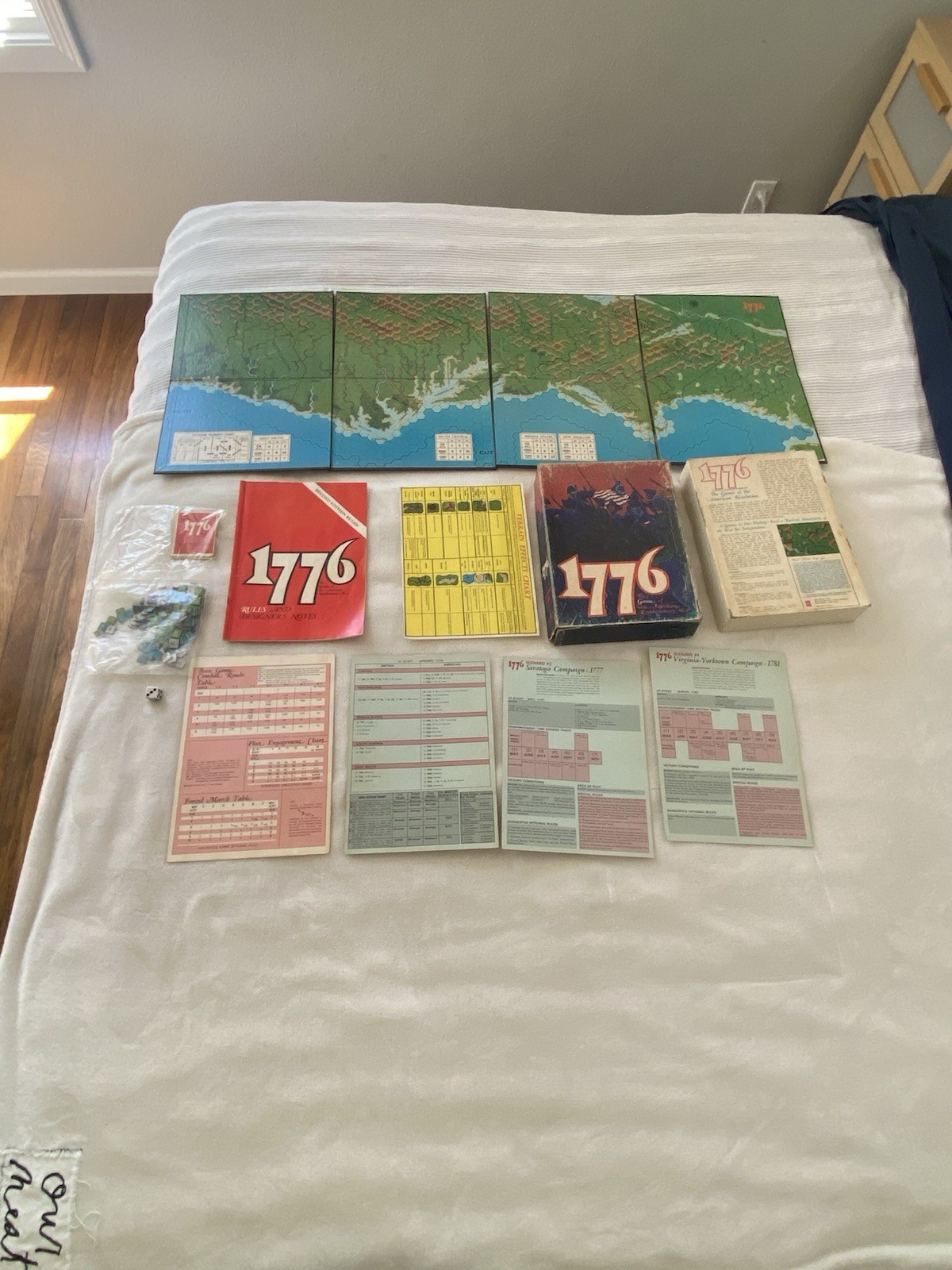Vintage 1776 Board Game by Avalon Hill Bookshelf Game 1974 Complete