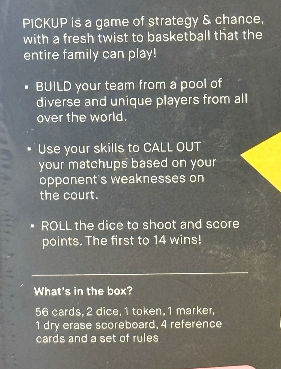 Gameflo Pickup Basketball Card Game Of Strategy 2-6 Players Ages 8+ New Sealed