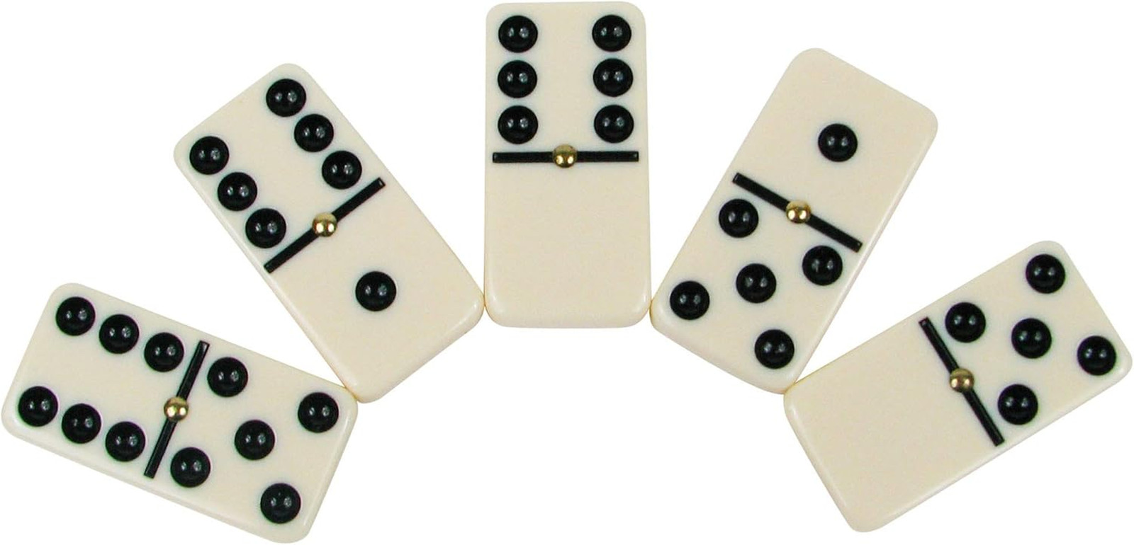 Double Six Dominos – 28-Piece Ivory Dominos Set for Adults and Kids – Classic Nu