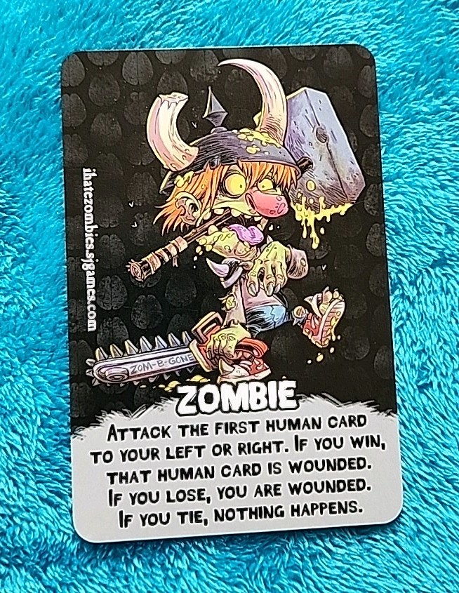 I Hate Zombies Card Game Double Sided Promo Card