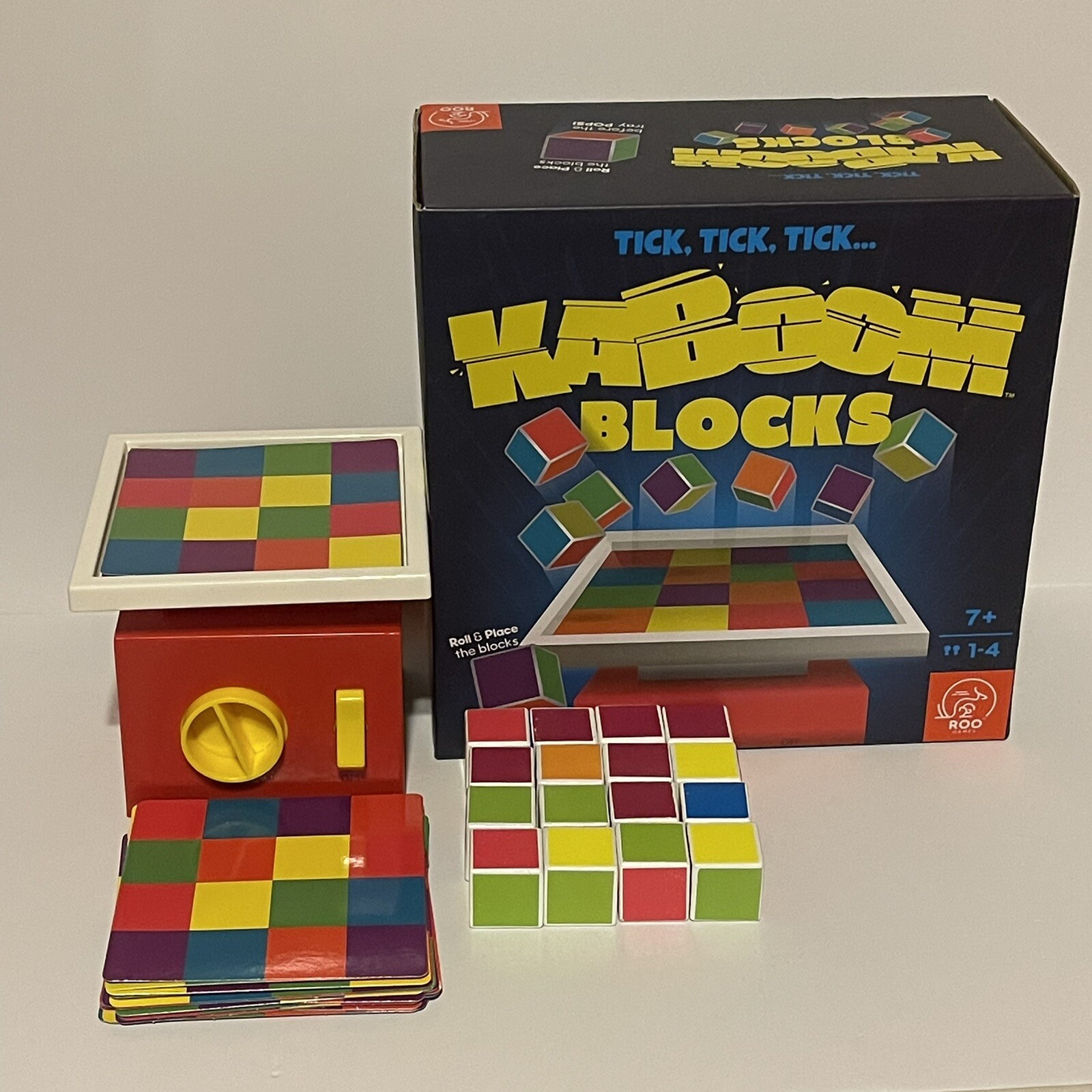 Kaboom Blocks Game No Instructions Roll & Race To Place Blocks Before It Pops