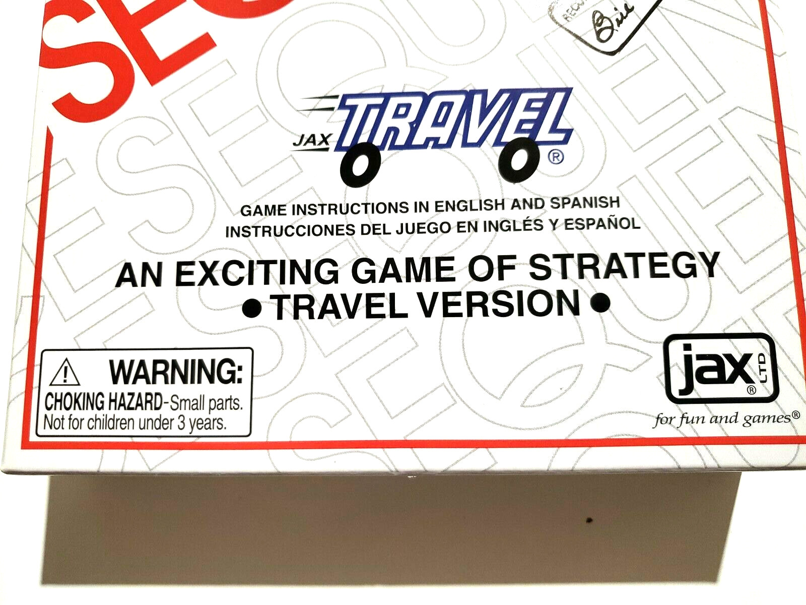 Jax Boardgame Travel Sequence New with travel case