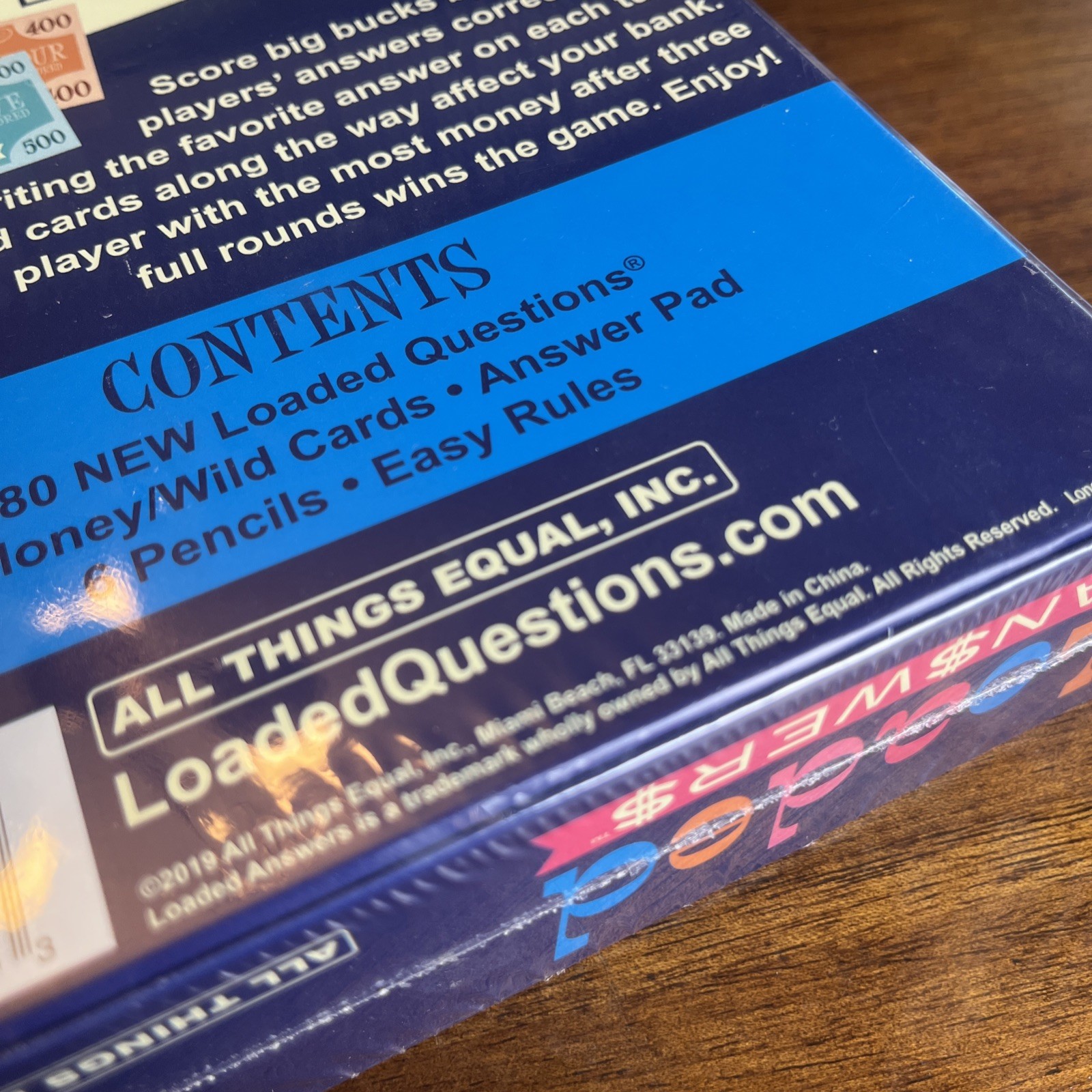 Loaded Answers Board Game “The Game Where Funny Meets Money” 4-6 Players, NEW