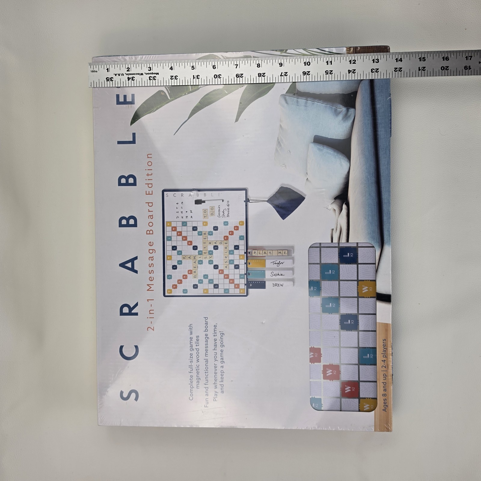 Scrabble 2-in-1 Message Board Edition Magnetic Wood Tiles NEW Sealed Hasbro