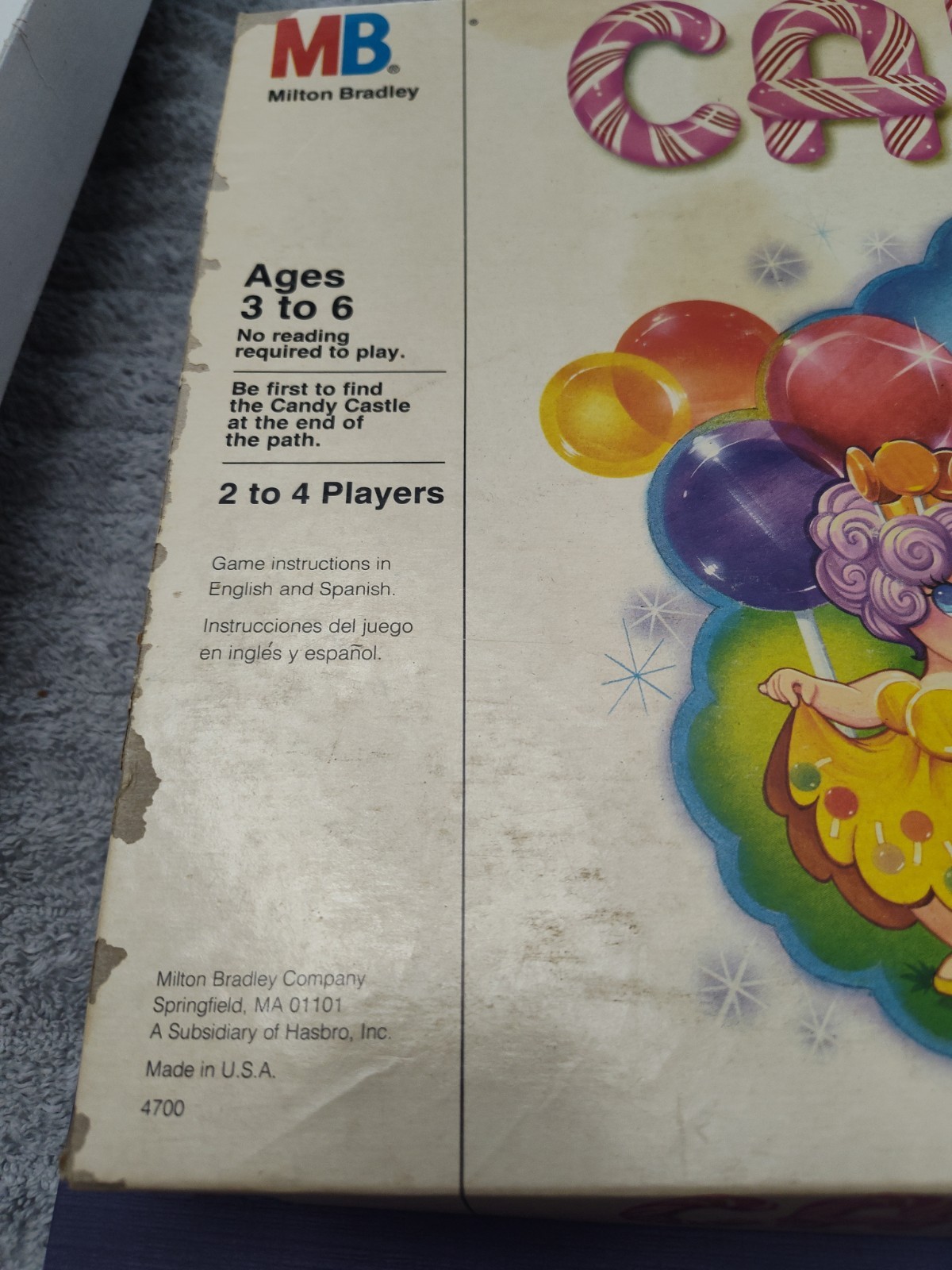 Milton Bradley Candy Land Board Game 1984 Candy Theme 2+ Players Ages 3-6 Read