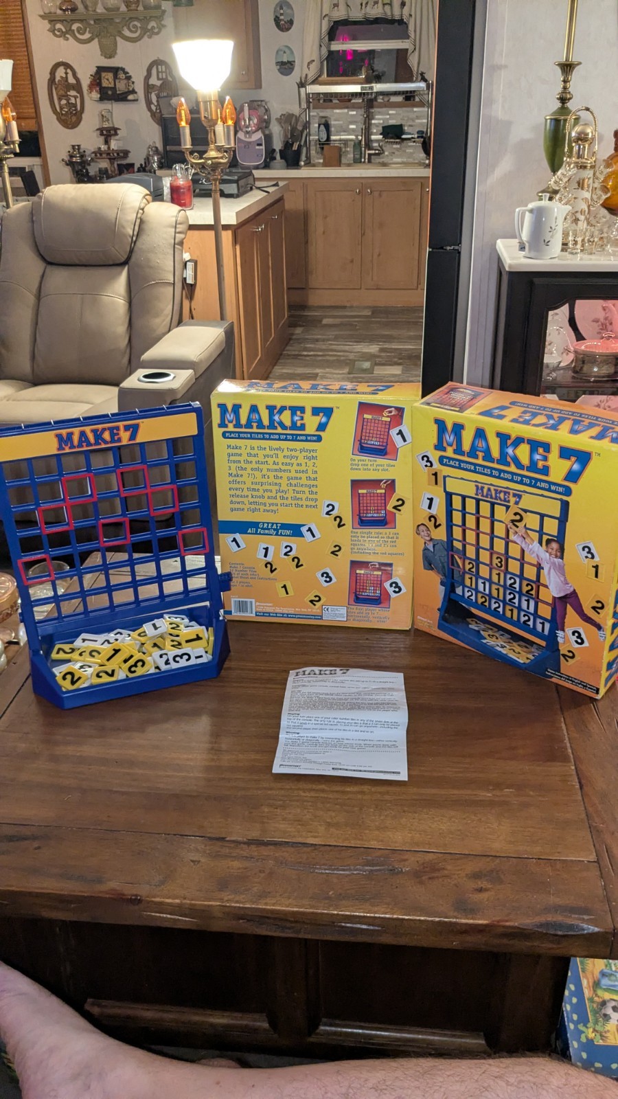 Vintage 1999 Pressman MAKE 7 Tile Board Game Complete Nice Condition