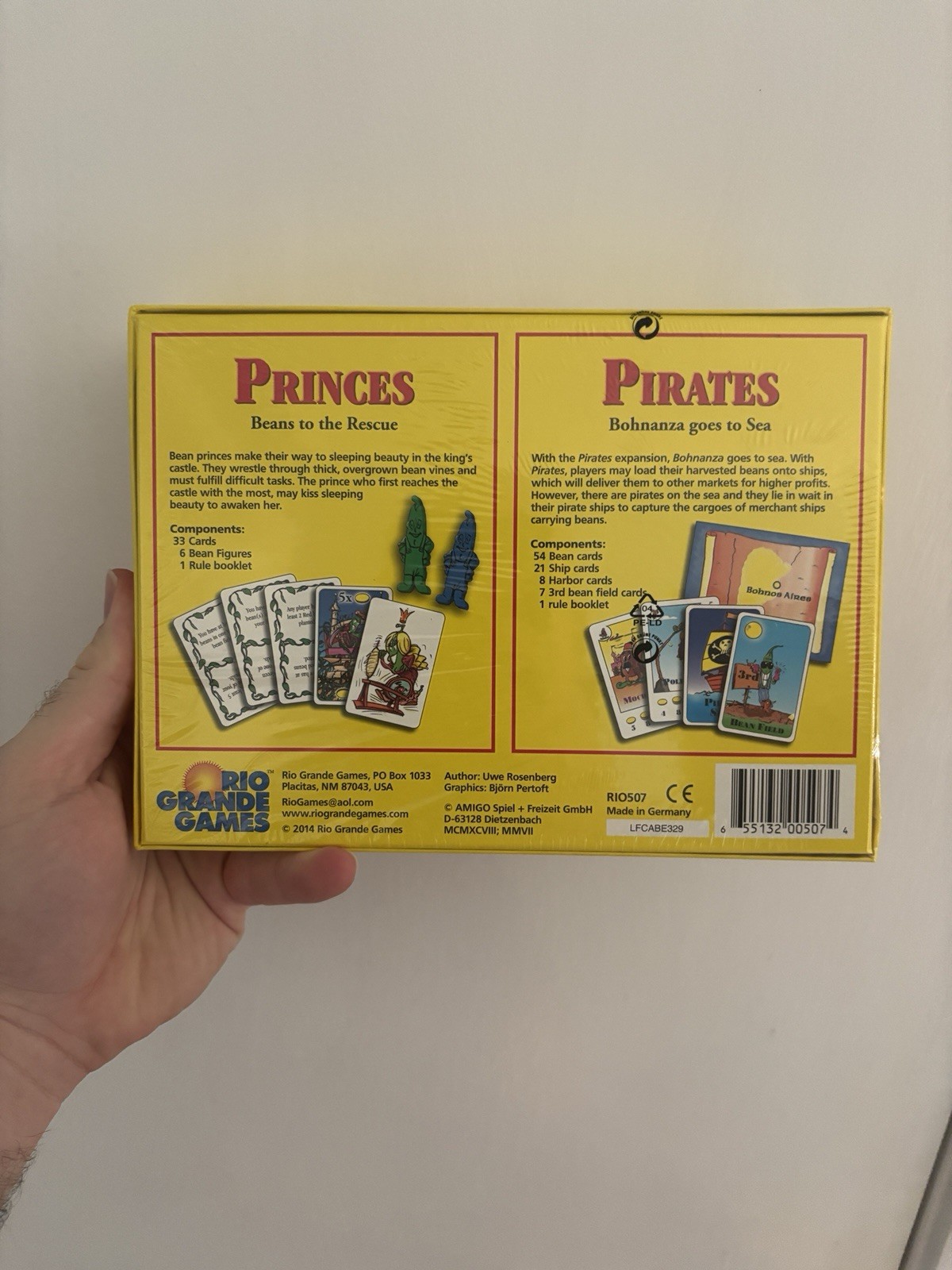 Bohnanza: Princes and Pirates Card Game Expansion Rio Grande Amigo, NEW & SEALED