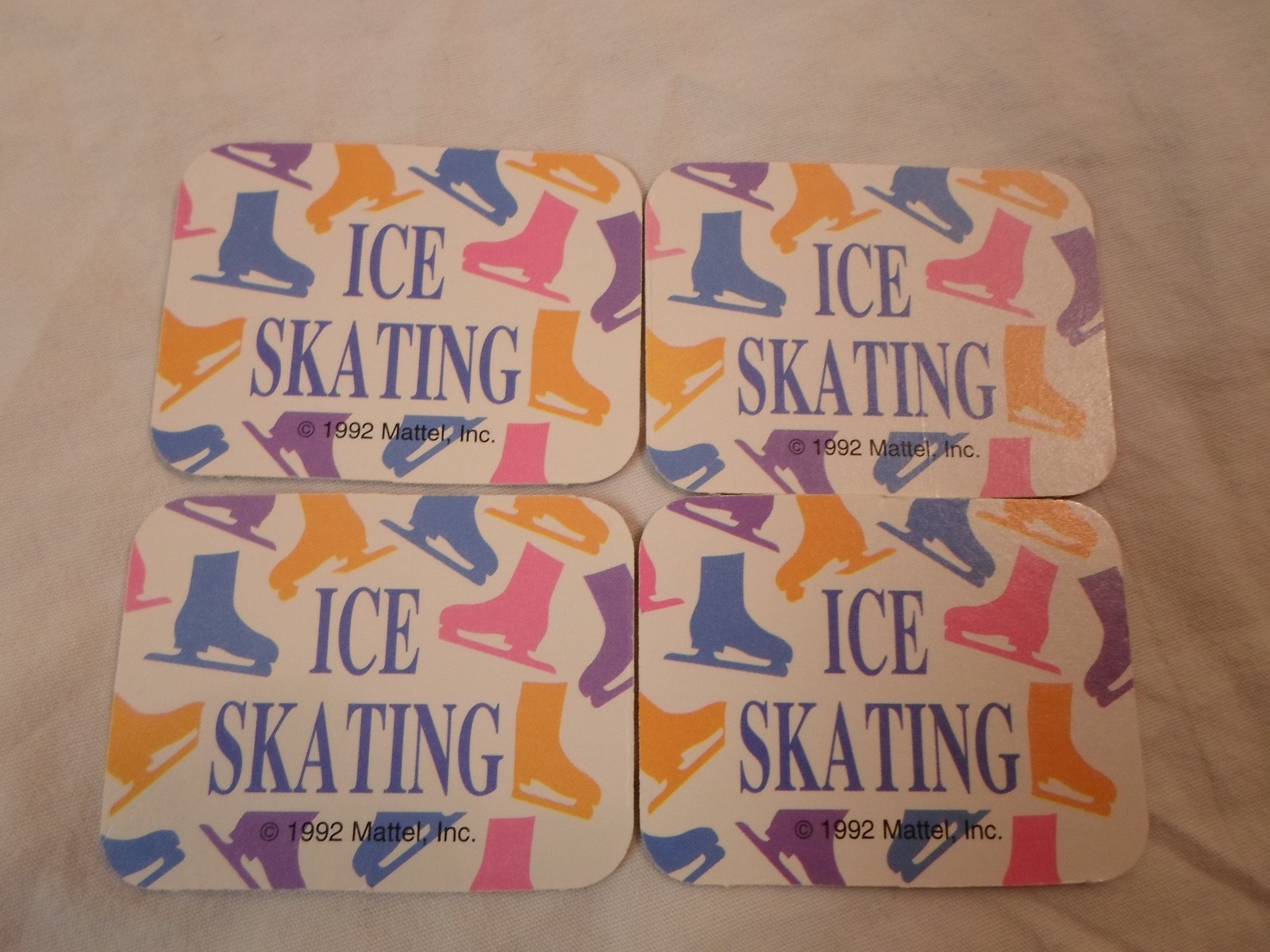 *Replacement Part* Barbie Dream Board Game 1992 *Lot of 4 Ice Skating Date Card*