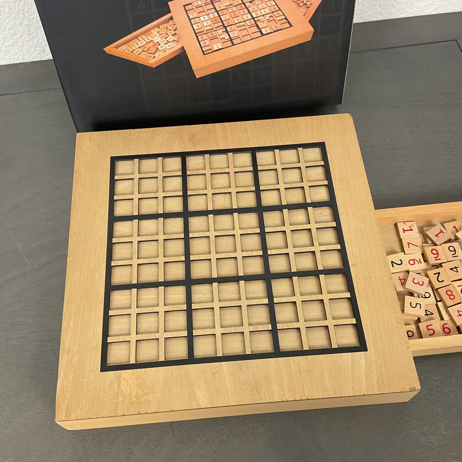 SUDOKU WOODEN BOARD GAME #49-9412 by Wood Expressions,Inc (Pre-Owned)