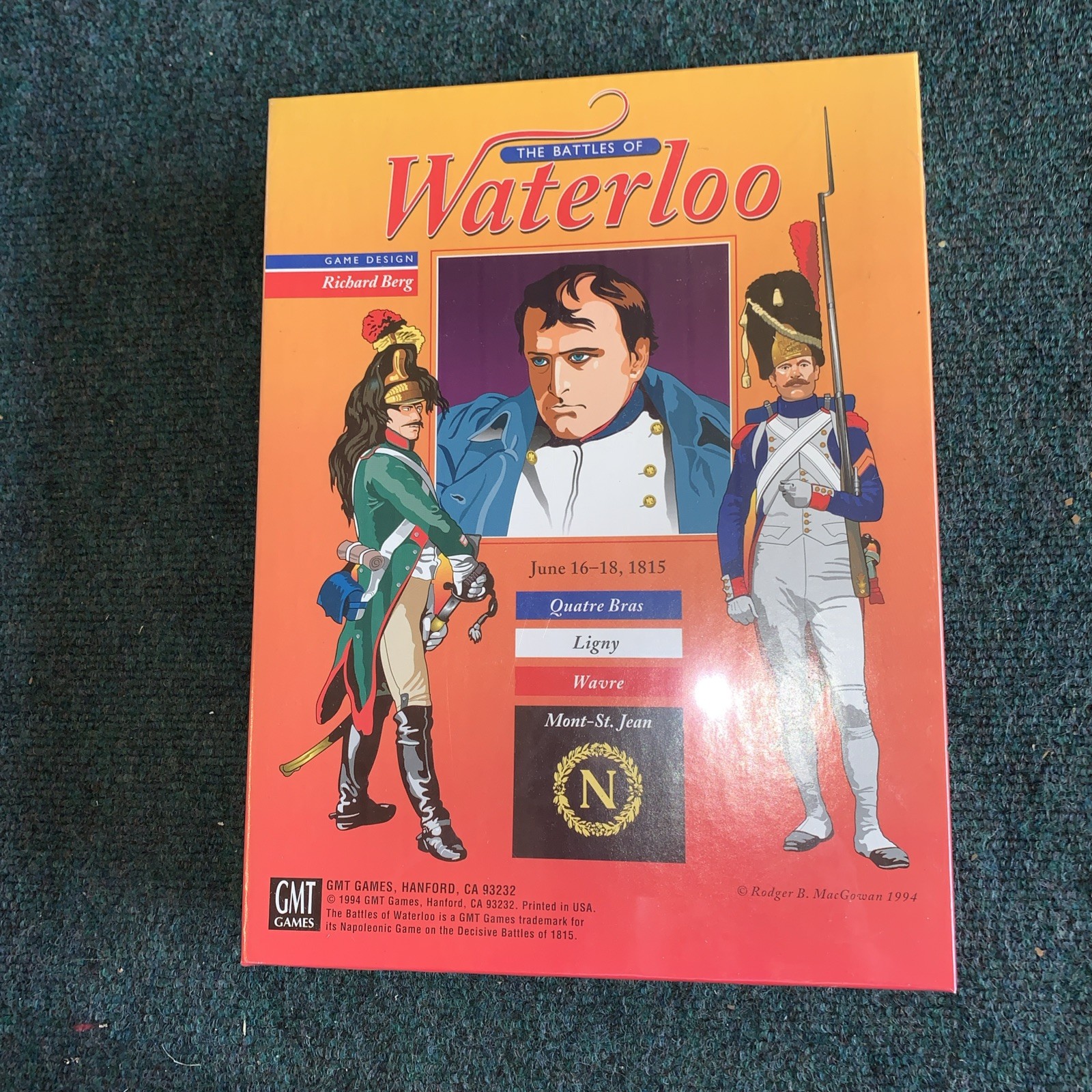 GMT 1994 – The Battles of WATERLOO game – June 16-18 1815 Napoleon UNPUNCHED