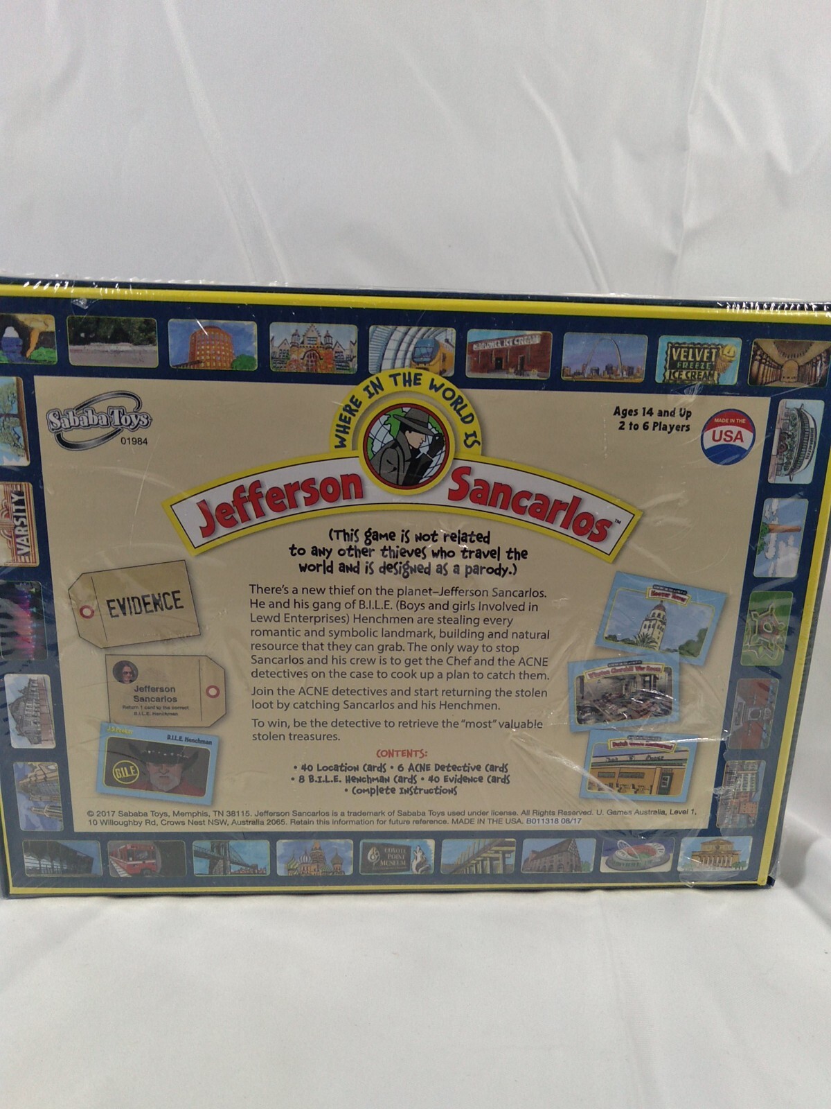 Where in the World Is Jefferson Sancarlos Game Mystery 14 & Up Sababa Toys New