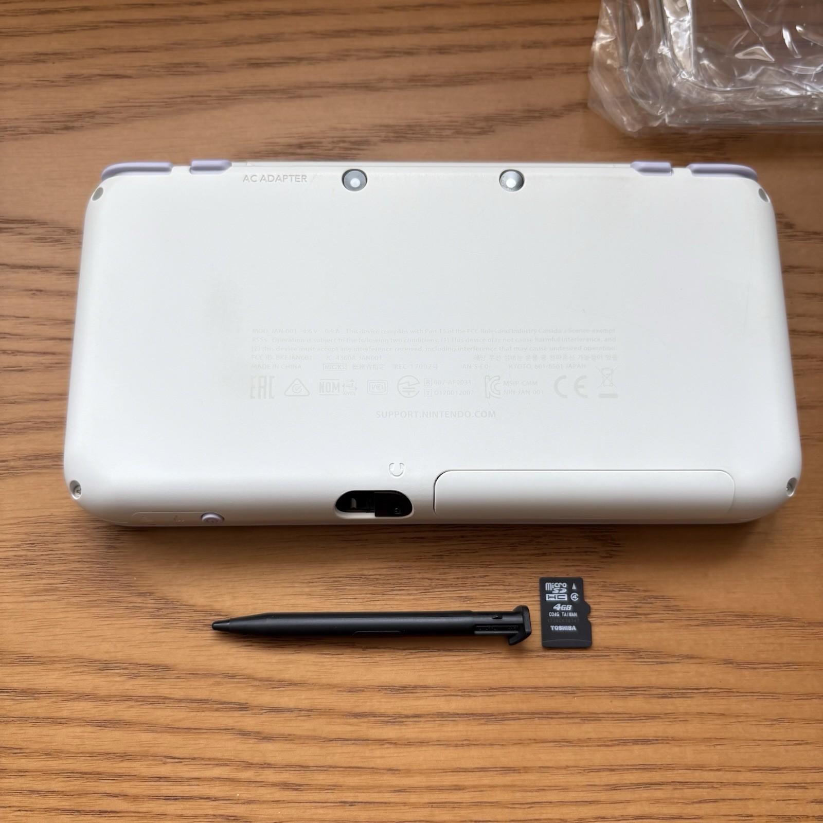 Nintendo New 2DS LL White & Lavender 4GB Protect Cover Charger Used JPversion