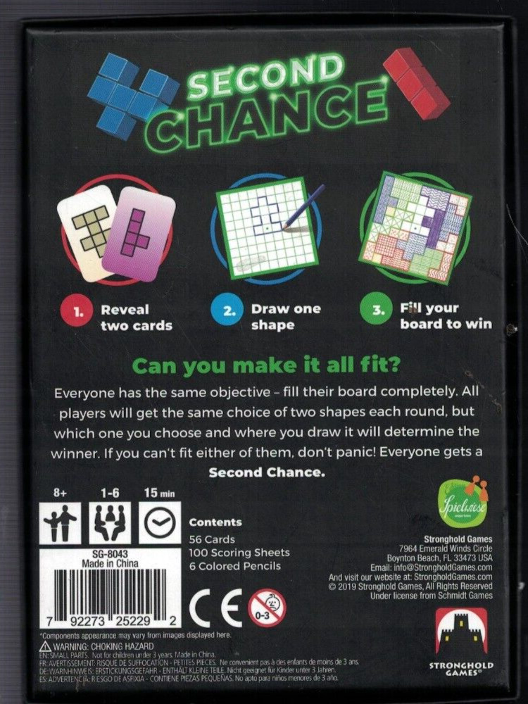 uwe Rosenberg Sercond Chance by satronghold games, Complete all 56 cards etc