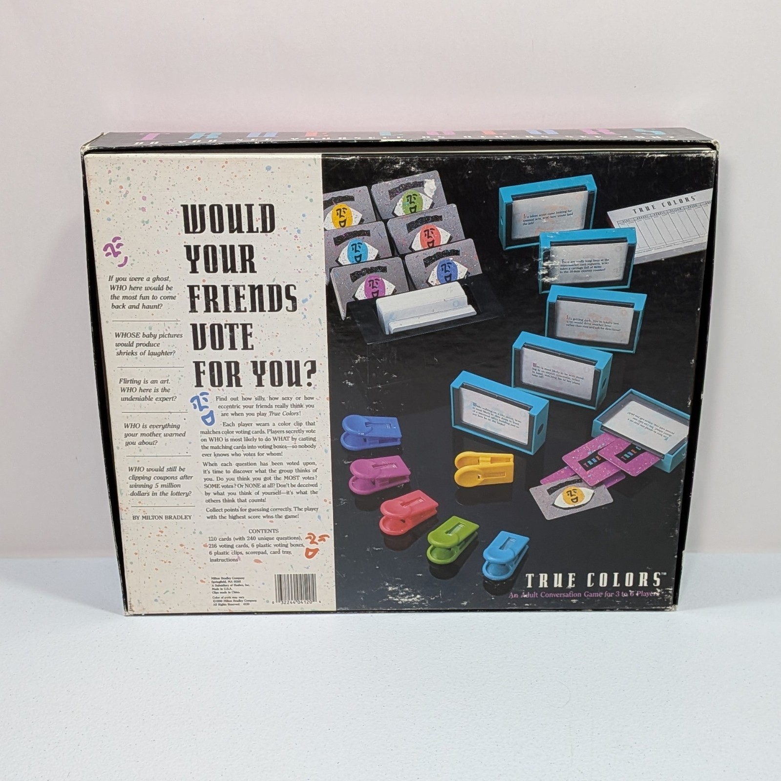 True Colors Board Game Vintage 1990 Milton Bradley 100% Complete
