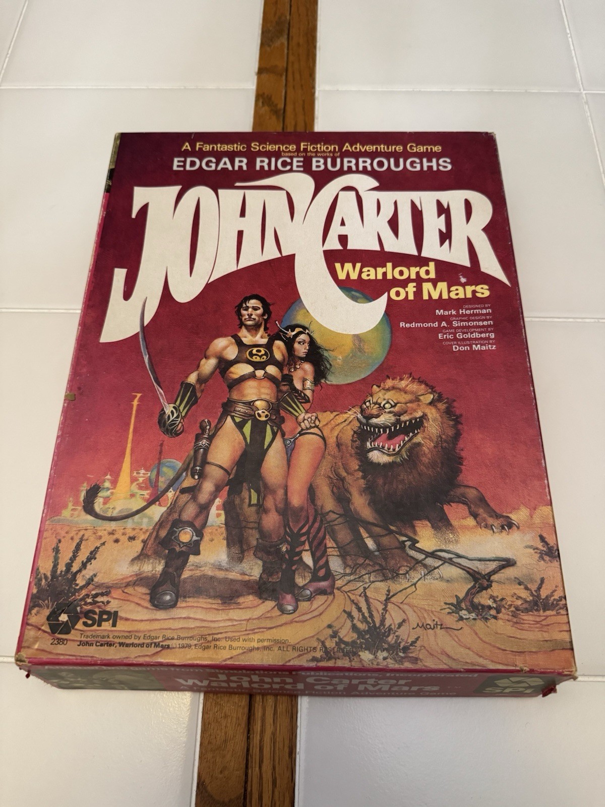 John Carter Warlord Of Mars Adventure Game By SPI (Complete, Unpunched)