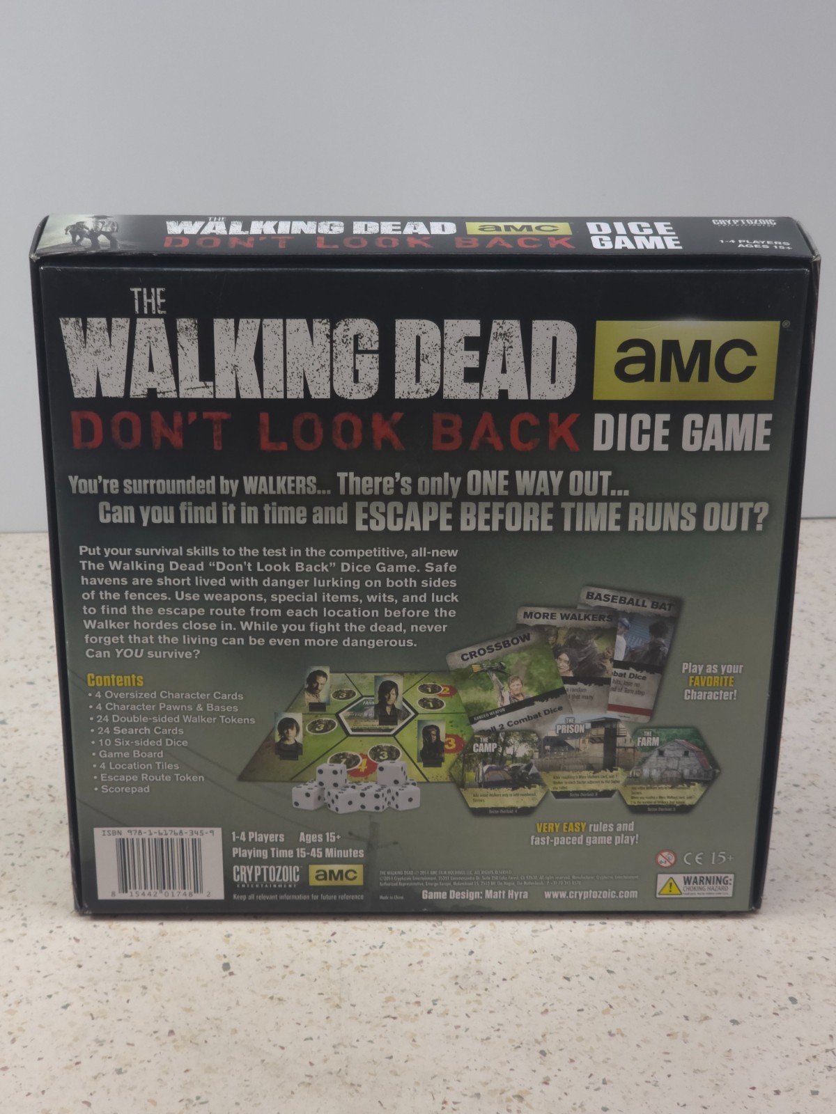 AMC The Walking Dead Don’t Look Back Dice Game Zombie Horror Board Game -New