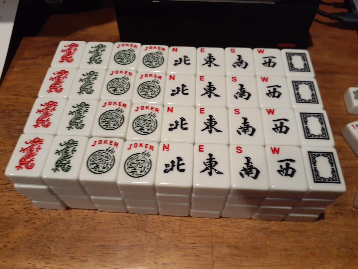 152 White Mahjong Tiles Traditional Western American Mah Jong Joker 1930g