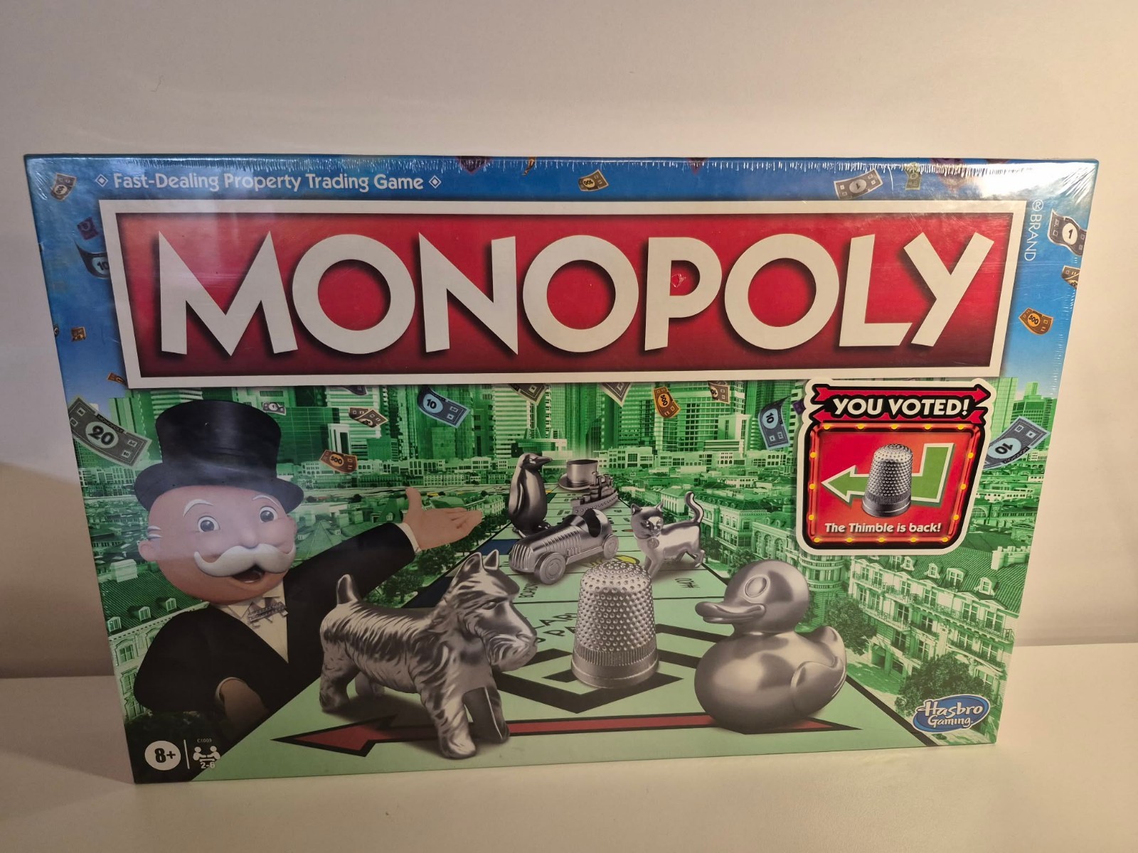 Hasbro Monopoly You Voted The Thimble Is Back Edition
