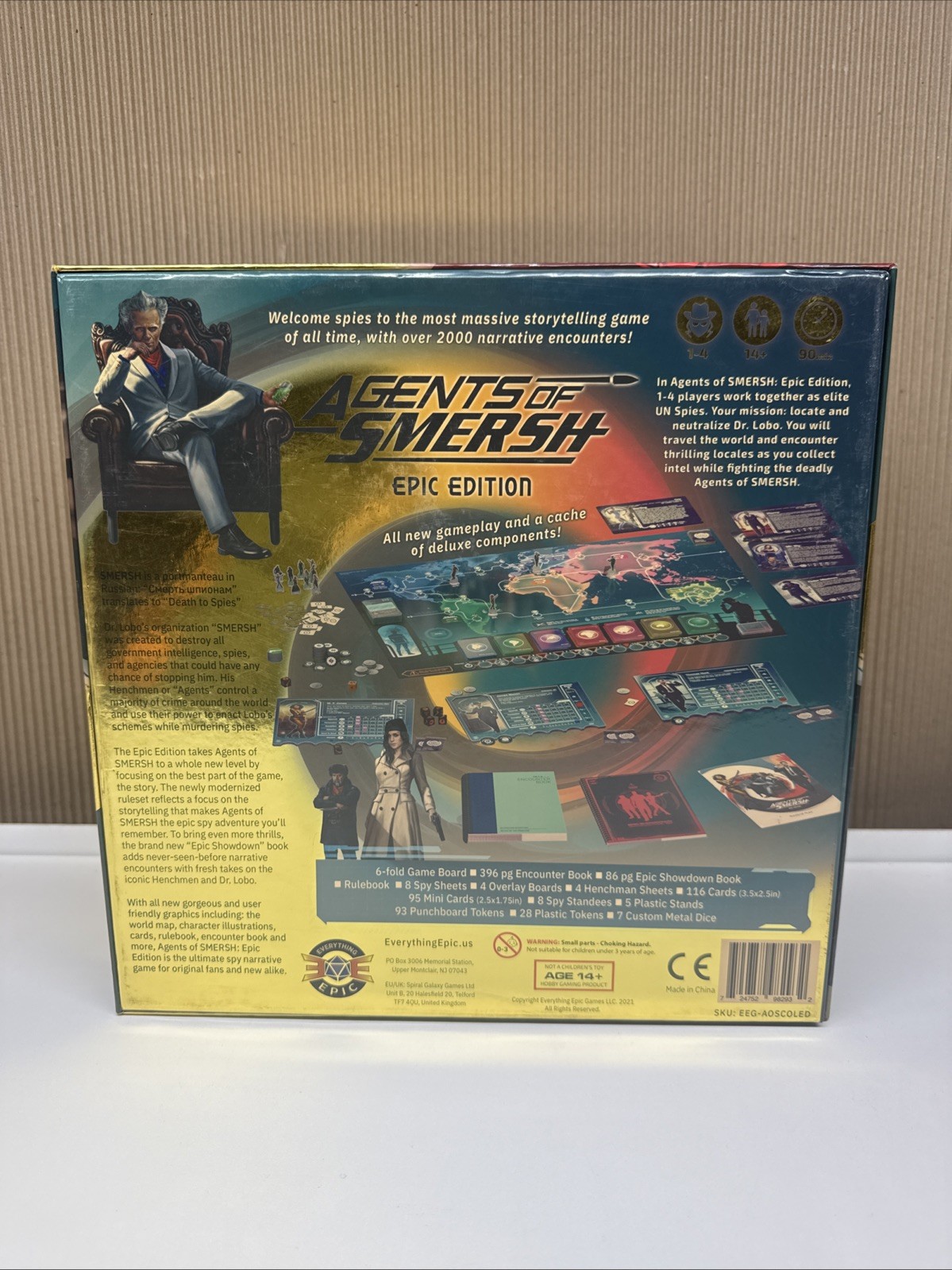 Agents of SMERSH Epic Edition Kickstarter Collector & Play mat Gold Board Game