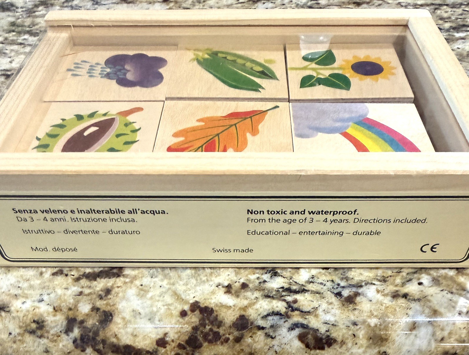 Kids Atelier Fischer Swiss Wood Memory Matching Game Nature 48 Piece Retail $70