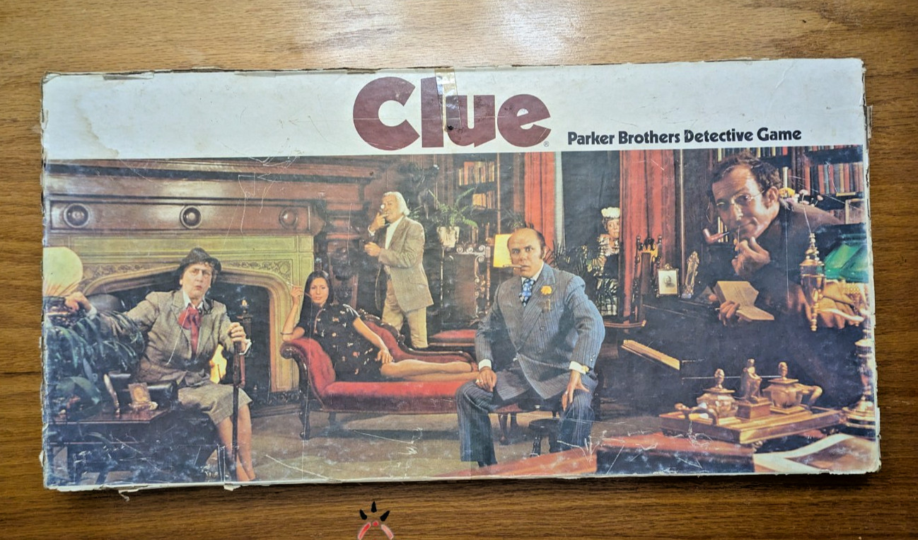 Vintage 1972 Parker Brothers Detective Board Game CLUE No. 45 – Complete