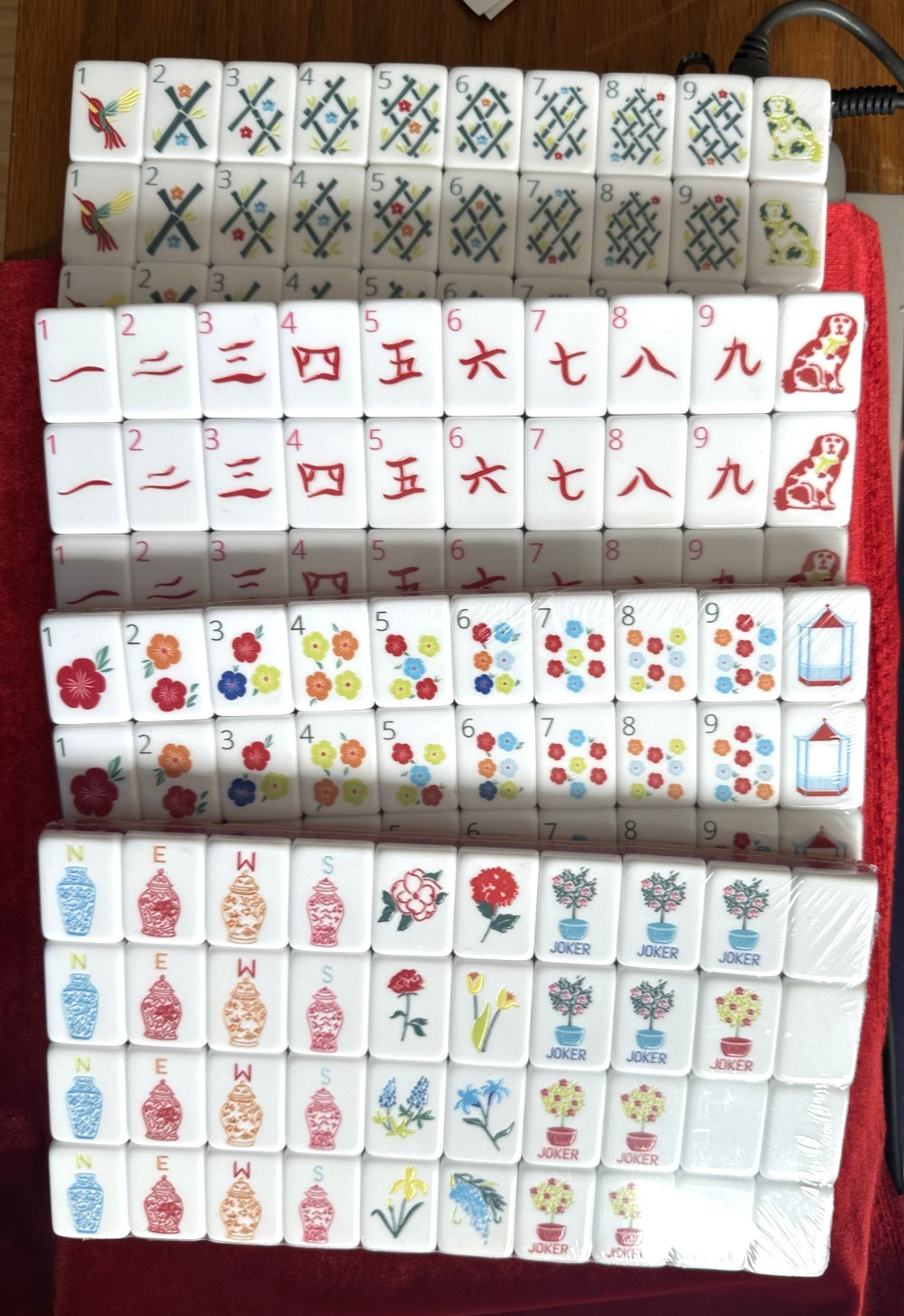 PRINTING ERROR – SUNSET ORANGE 4 Layer Acrylic Mahjong Tile Set READ DESCRIPTION