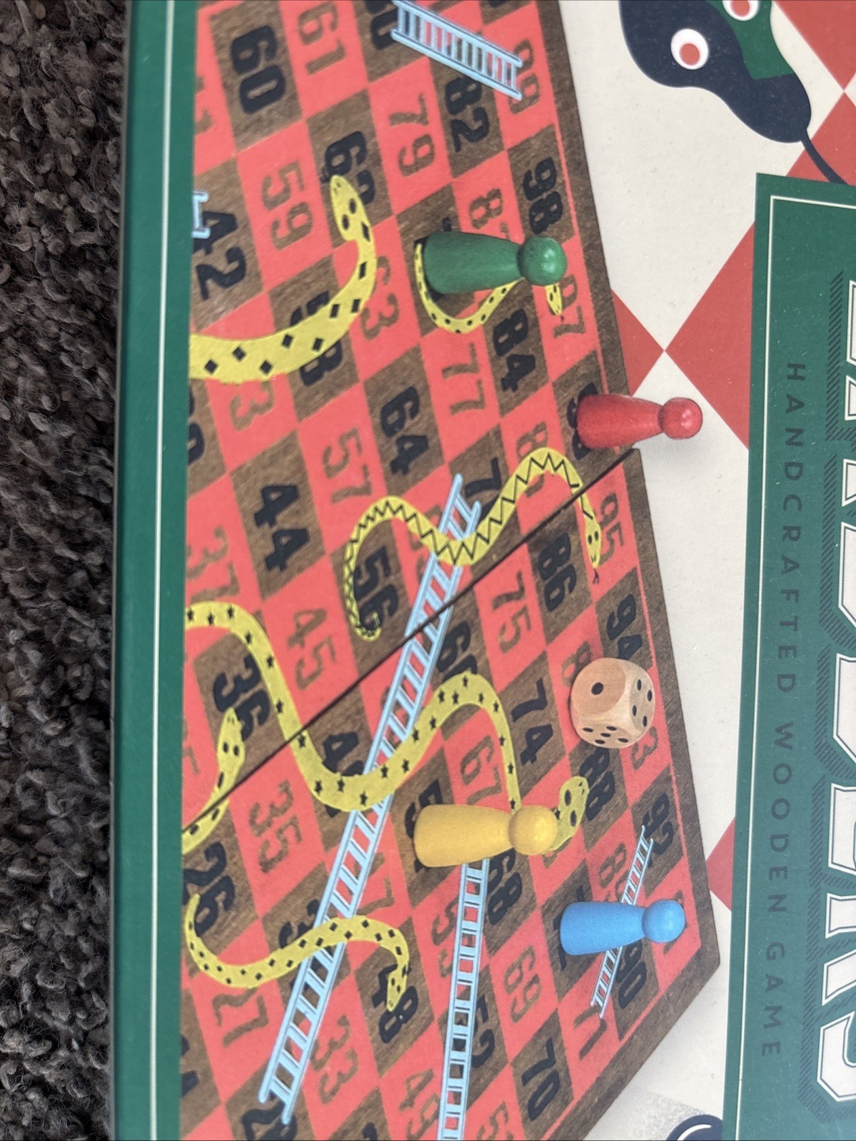 Snakes & Ladders Wooden Folding Game