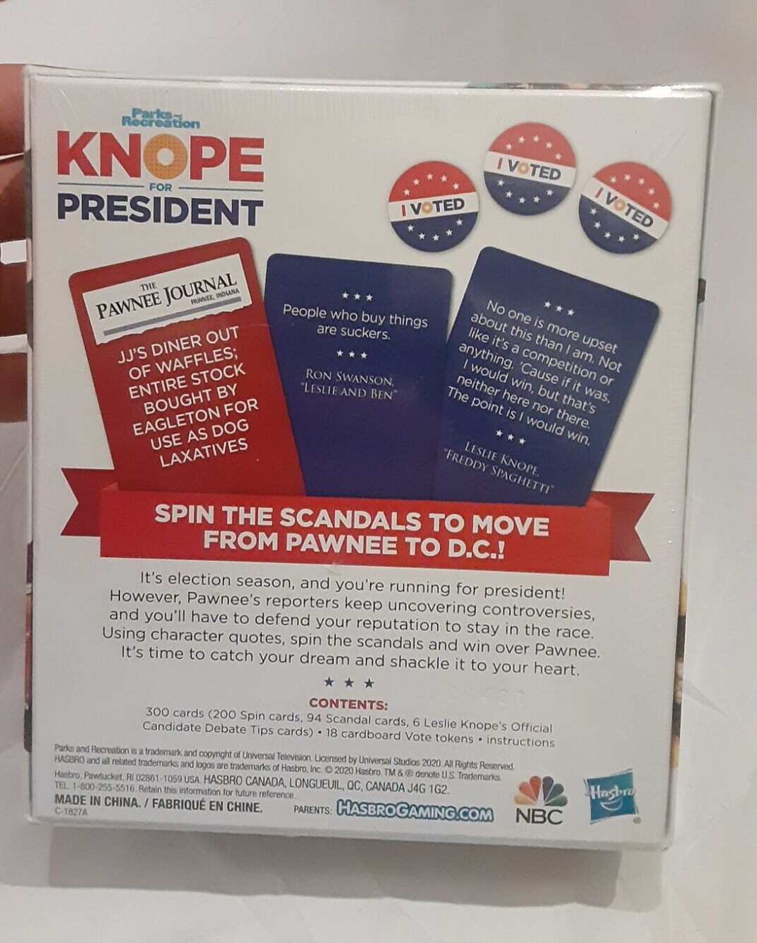 Knope For President Party Card Game (Parks And Recreation) – Ages 14+