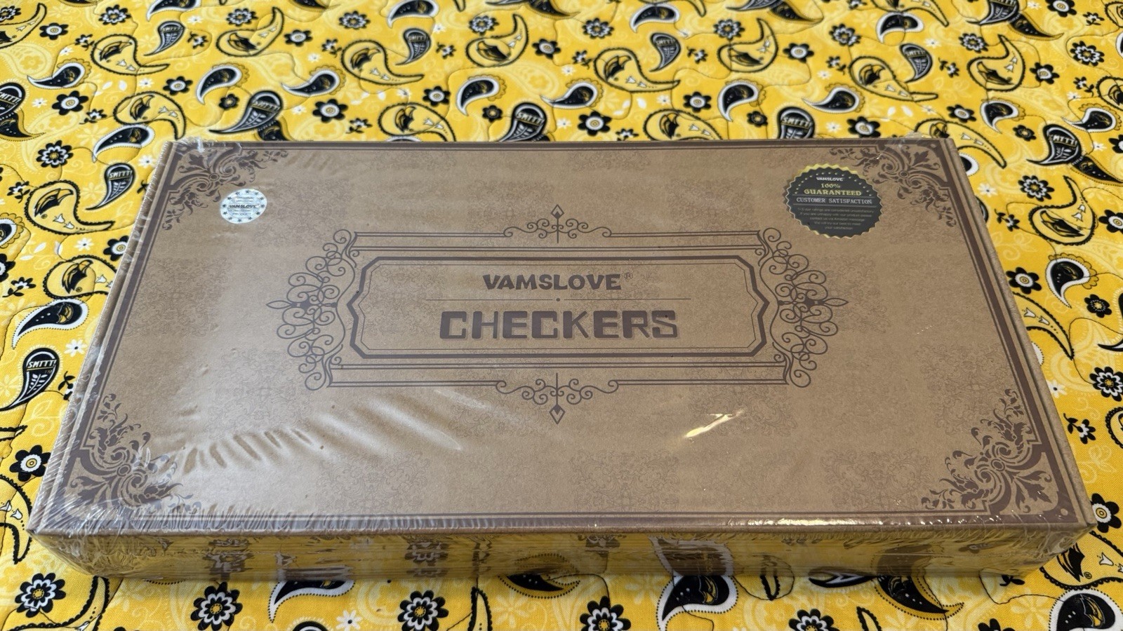 14inch Checkers Folding Wooden Game Set, 8×8 Classic Checkerboard
