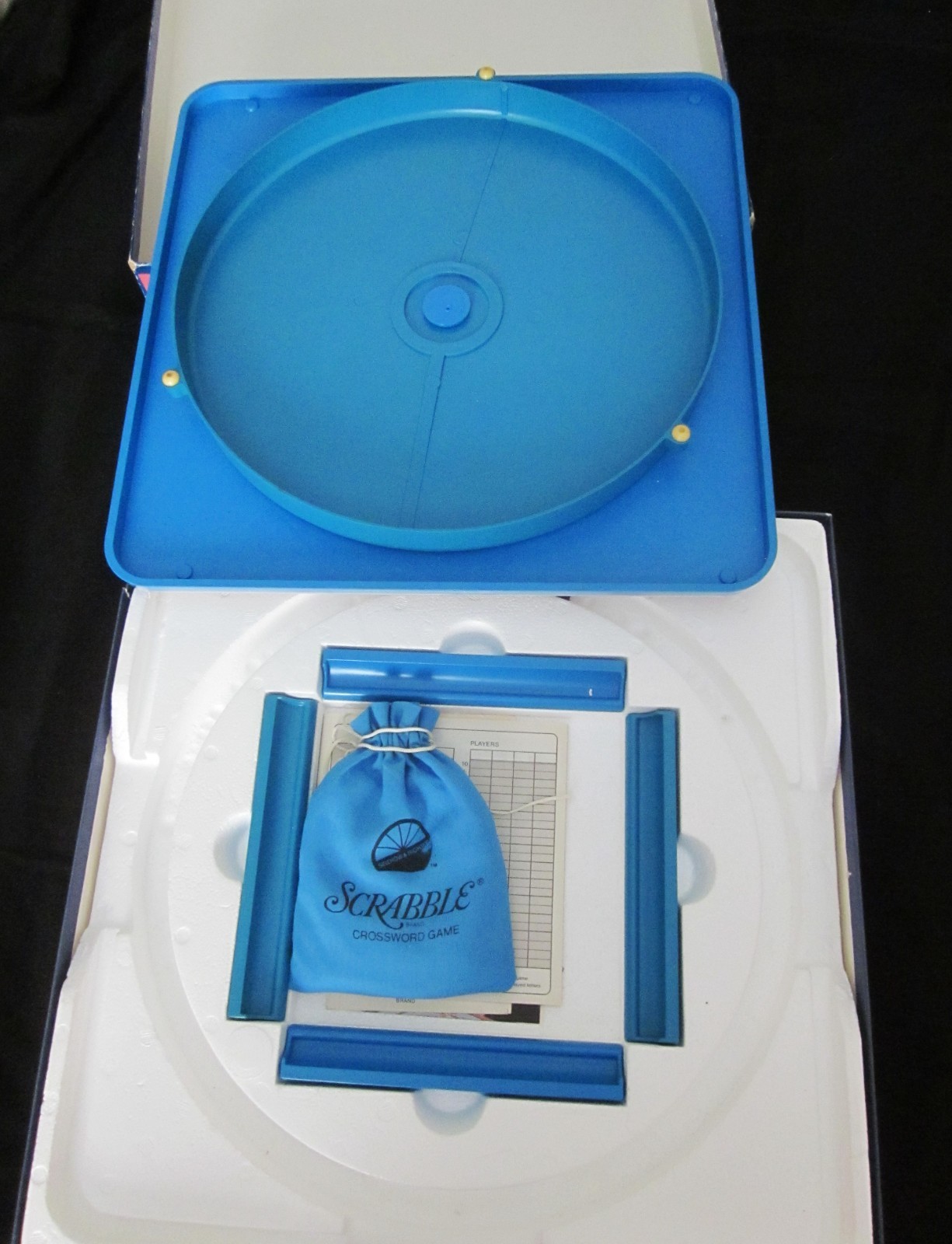 Deluxe Scrabble 1982 Game Turntable Edition Selchow & Righter + Scrabble Book