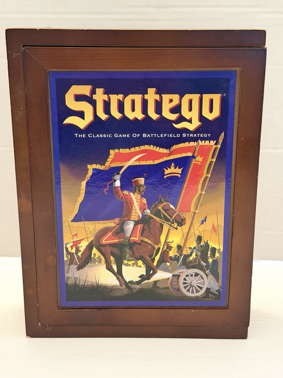 Stratego Wooden Bookshelf Display Classic Vintage Board Game 2009 No Manual