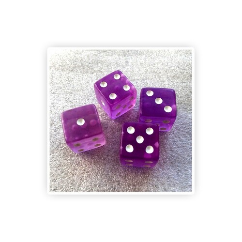 Tumblin-Dice Zusatzwürfel – pink – lila – je 4 Stück