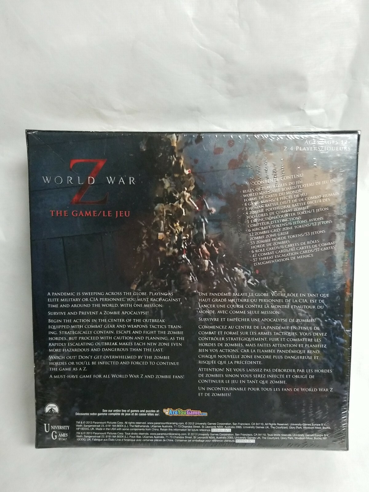 World War Z: The Game (English and French Edition) Board Game Brand New Sealed!