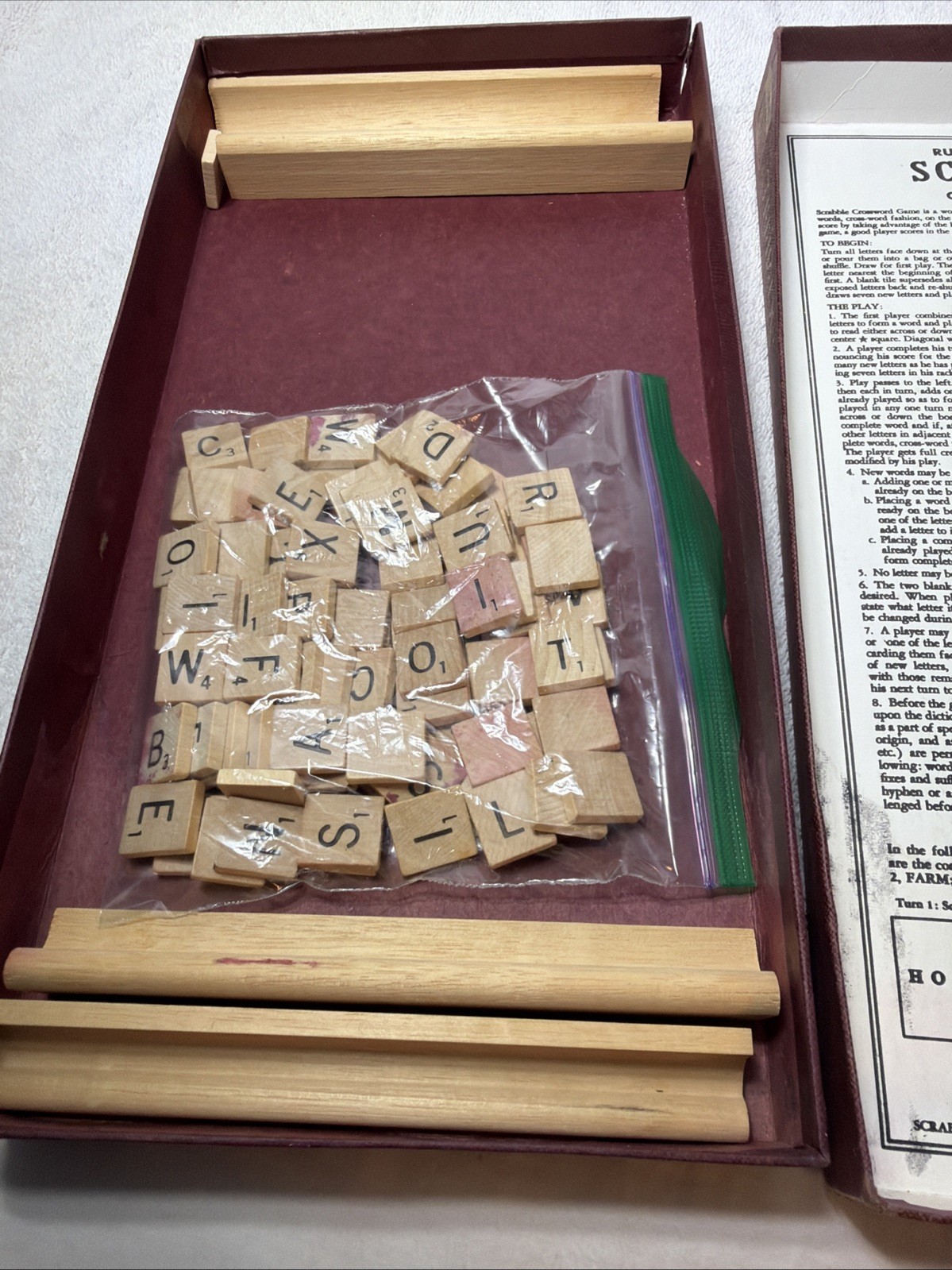 Vintage 1976 SelRight Selchow & Righter Scrabble Board Game Pre-owned ready2Play